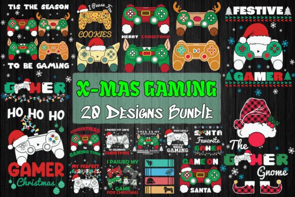 Gaming Christmas Bundle SVG 20 Designs