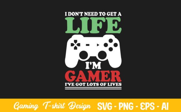 Gaming Gamer T-Shirt Design Vector: A Versatile Digital Asset