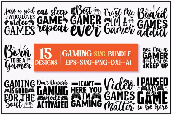 Gaming SVG Designs Bundle for Creative Projects