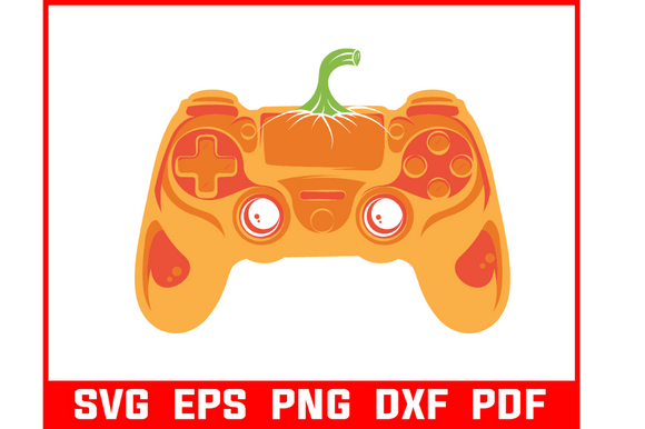 Halloween Pumpkin Gaming Controllers SVG