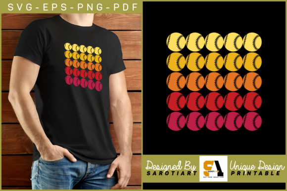 Softball Gaming Ball Vintage Design: A Creative Icon